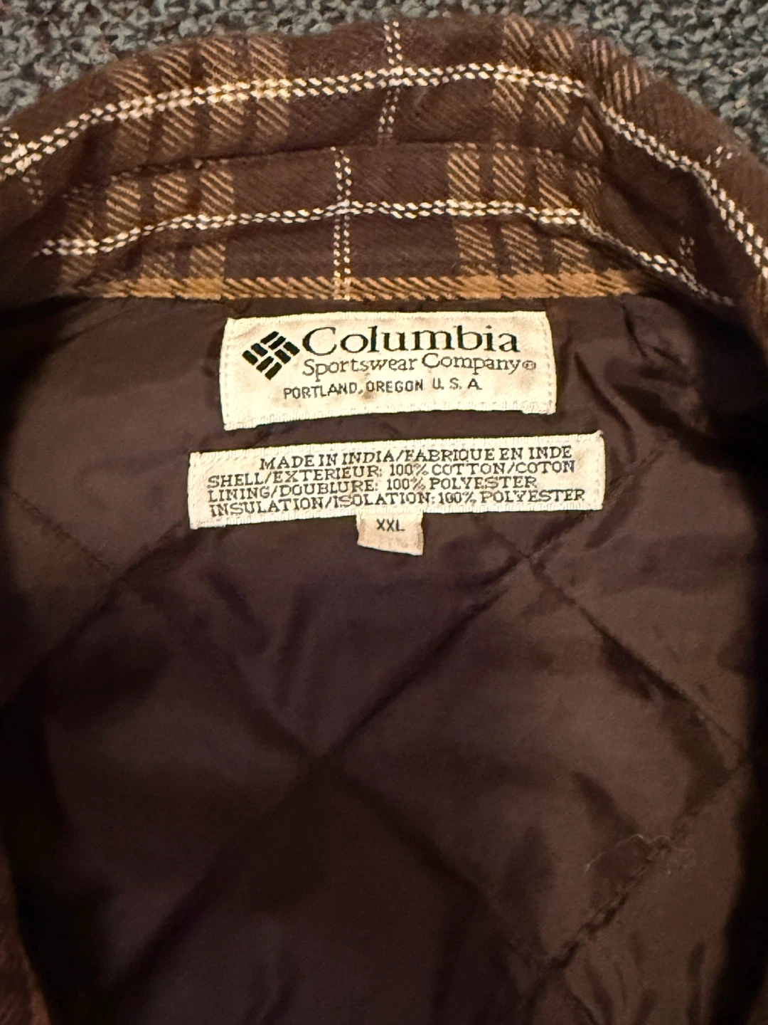 Columbia brown plaid button up shirt Size XXL - photo 2