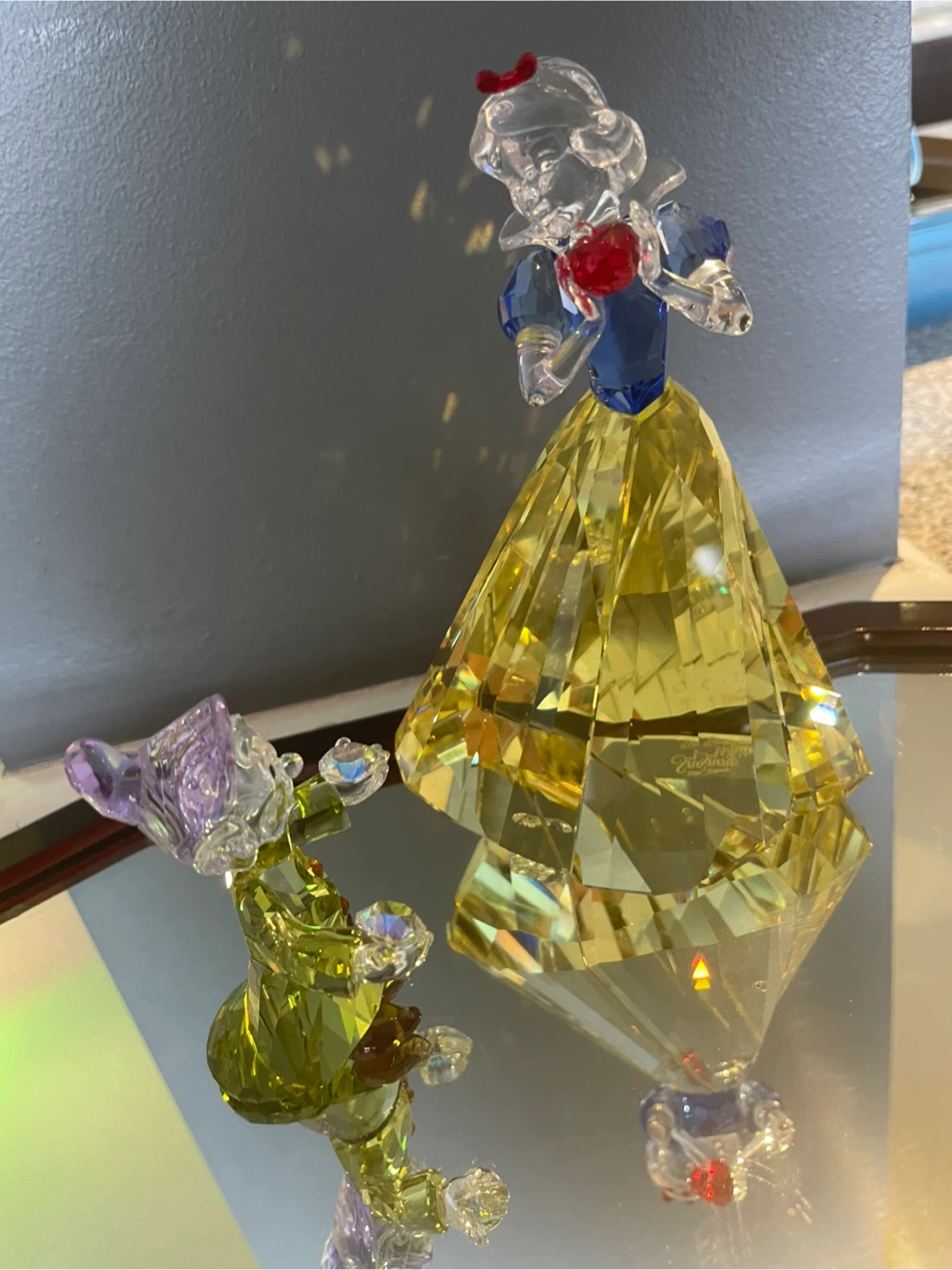Swarovski Crystal Snow White and Dopey Figurines