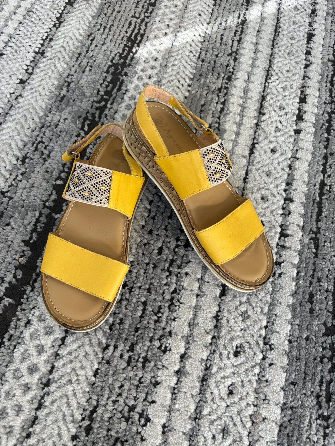 Agressione Yellow Sandals - Women's Size 8 - photo 2