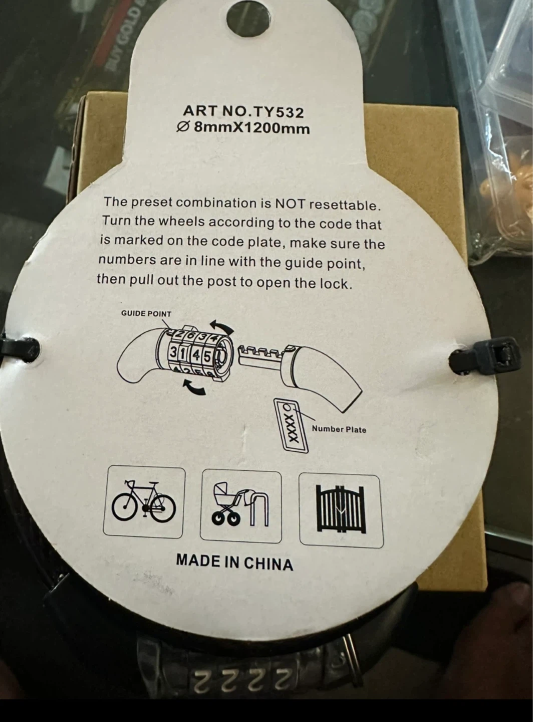 Security Cable Lock - photo 2