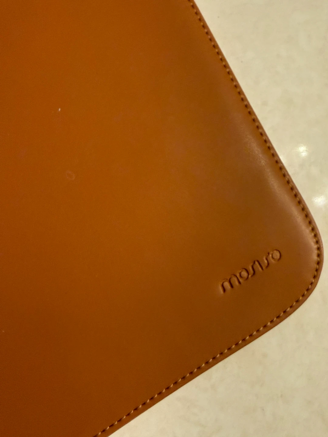 Monro Faux Leather Laptop Sleeve Case Tan - photo 4