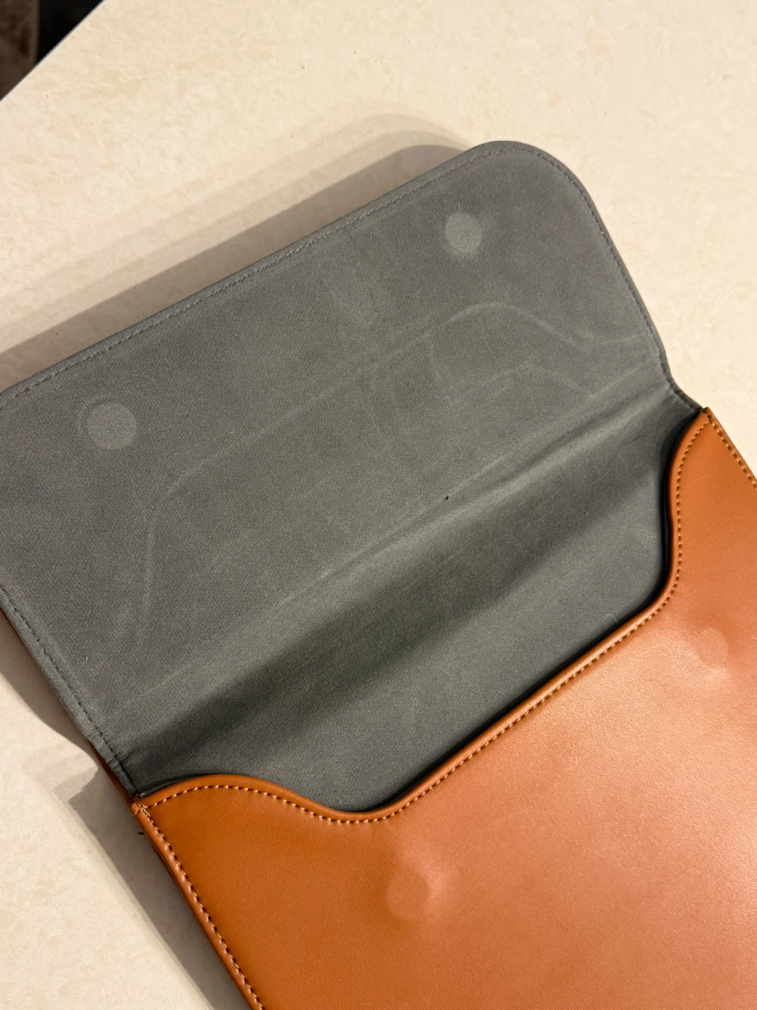 Monro Faux Leather Laptop Sleeve Case Tan - photo 3
