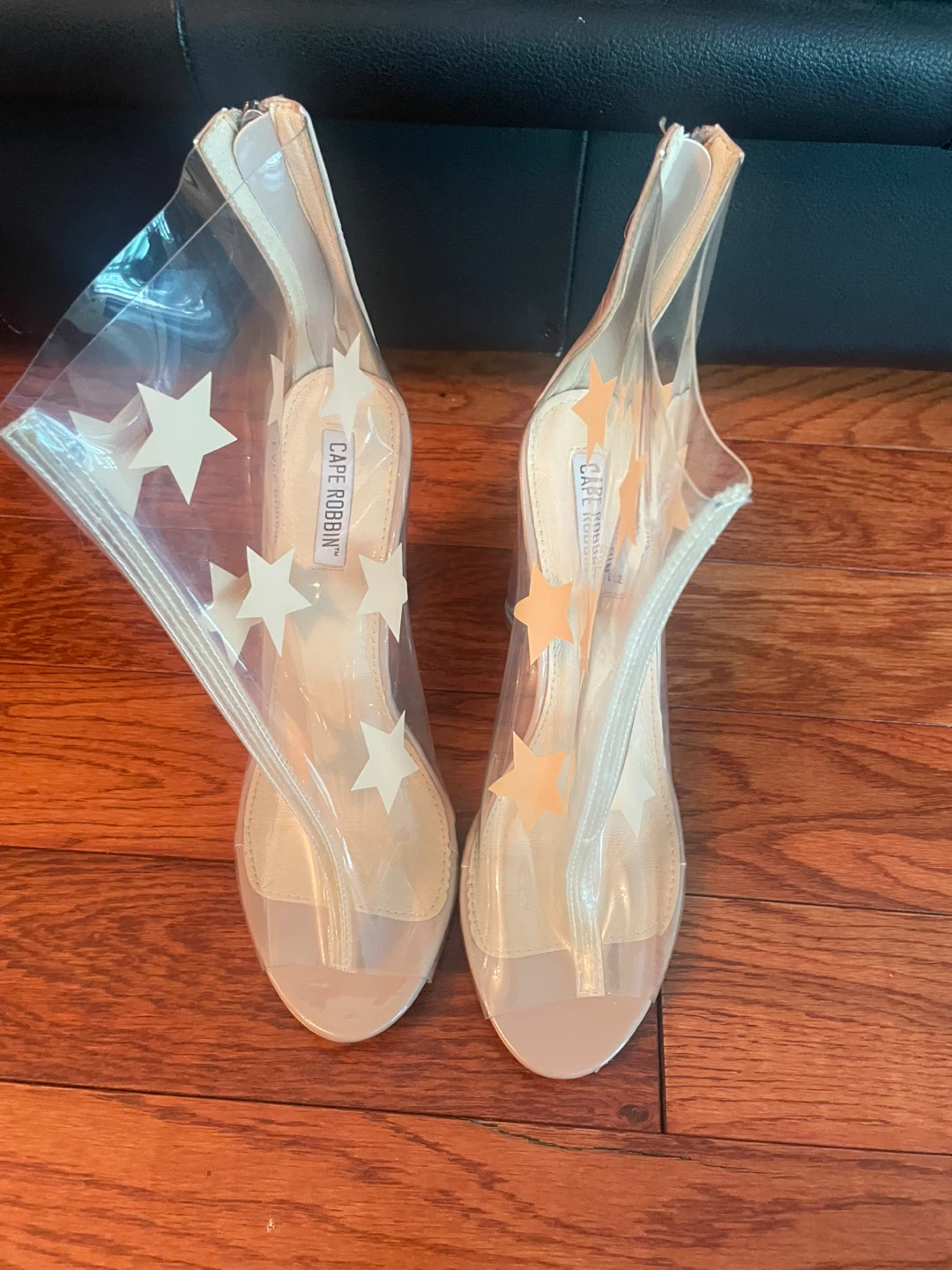 BRAND NEW Fashion Nova Cape Robbin Star Clear Ankle Boots - photo 5