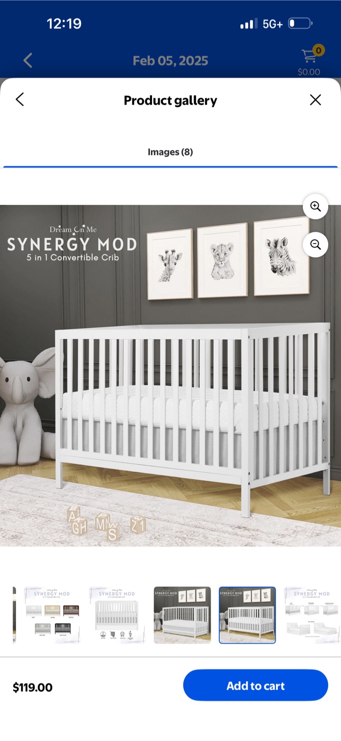 Dream On Me Synergy MOD 5-in-1 Convertible Crib