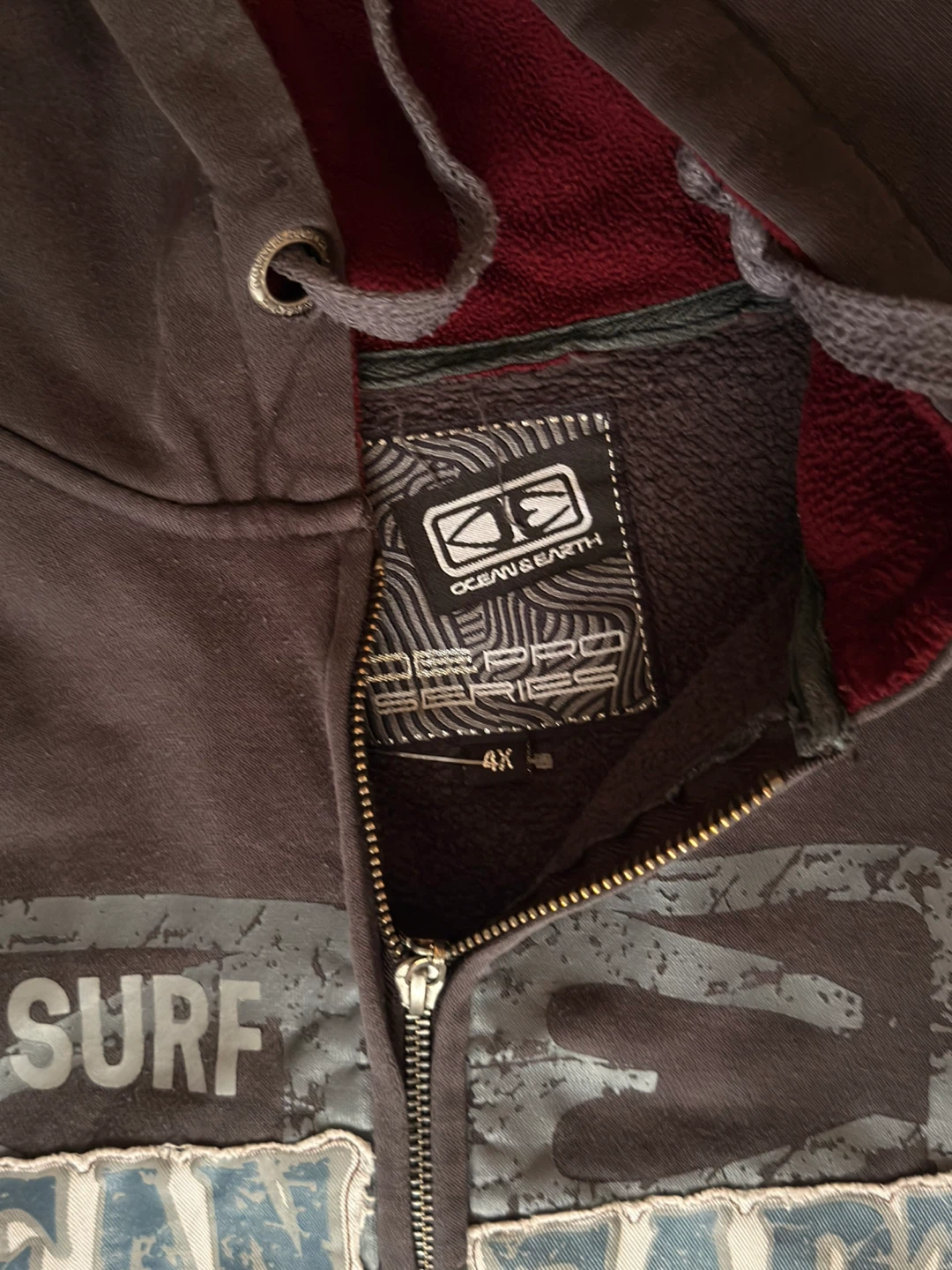 Ocean and Earth brown zip up hoodie Size 4XL (Fits like 2XL) - photo 2