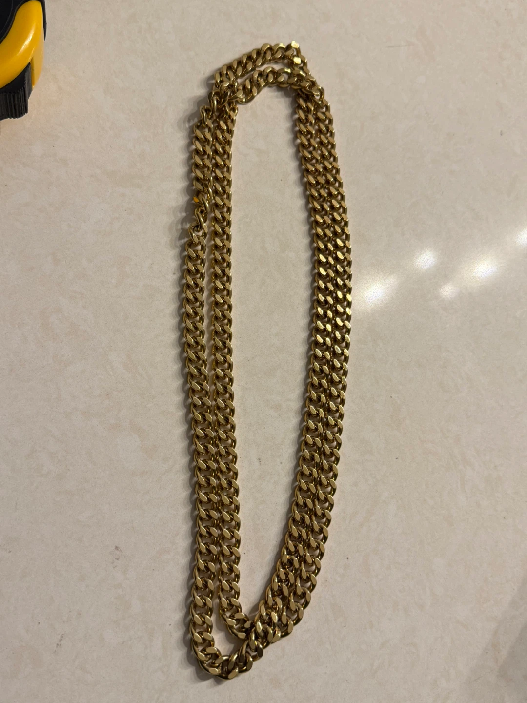 Gold Tone Cuban Link Chain Necklace - photo 3