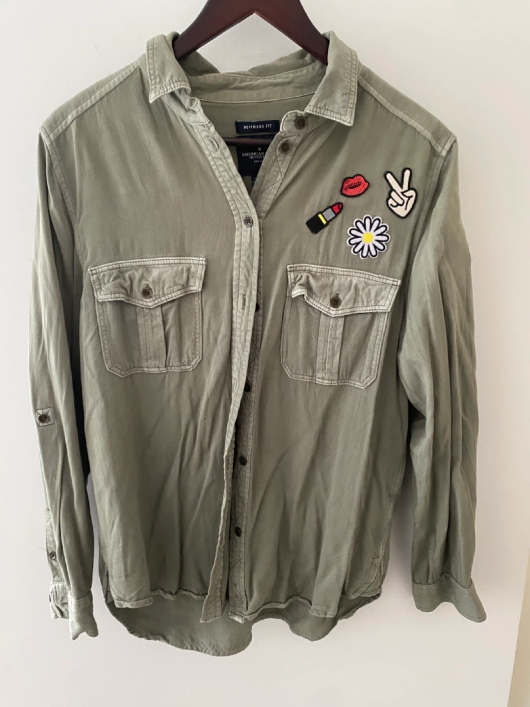 Olive Green Button-up