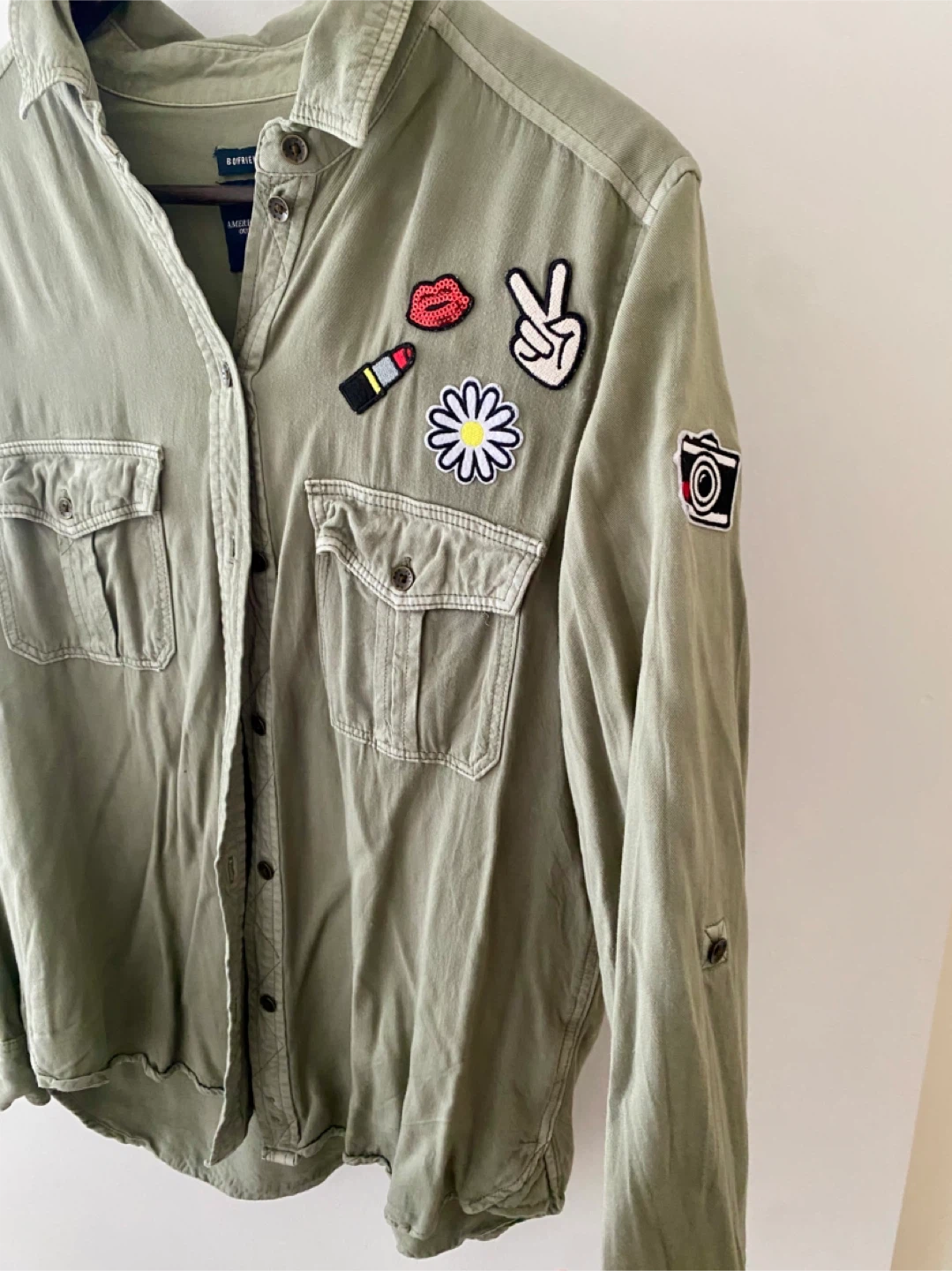 Olive Green Button-up - photo 2