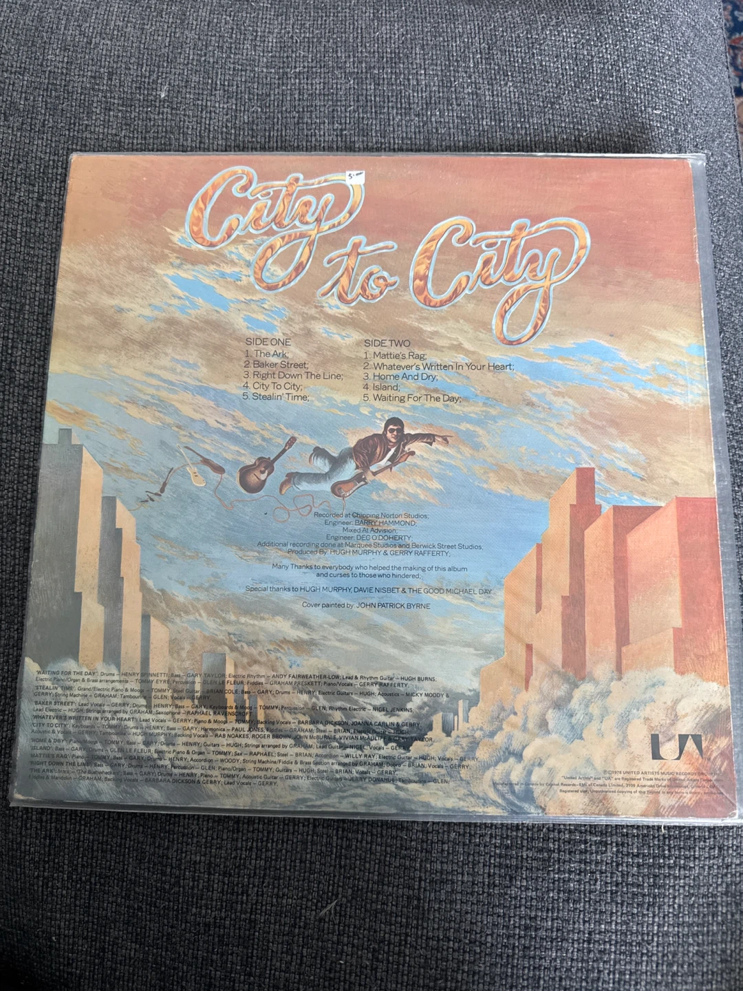 Gerry Rafferty City to City Vinyl Record - photo 2