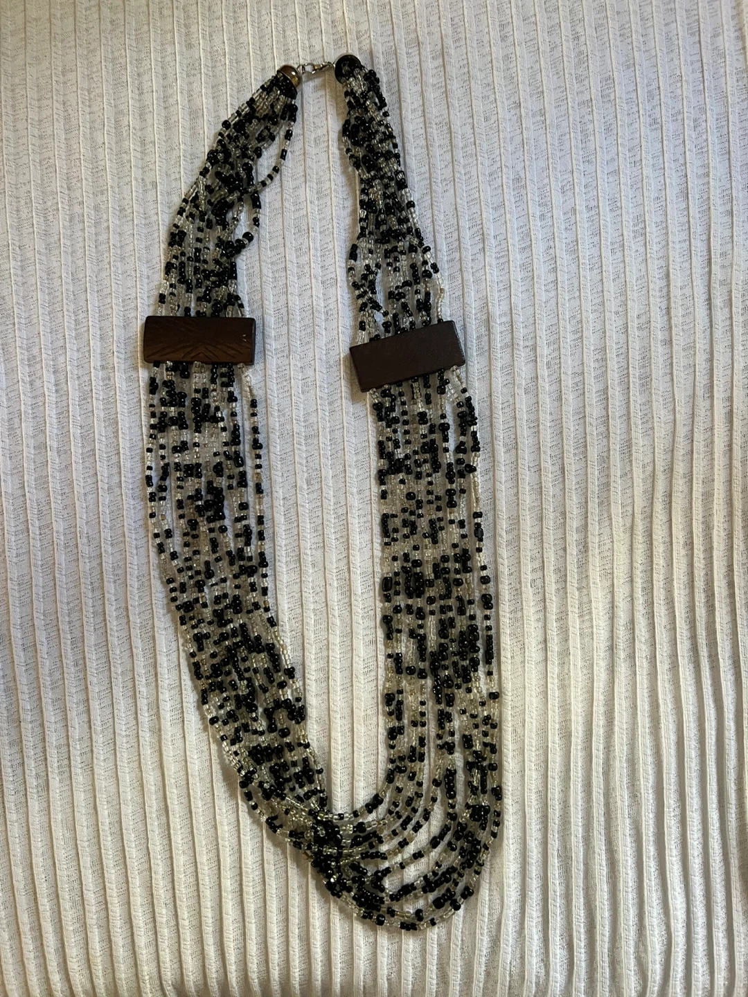 Beaded Necklace with Wooden Accents - photo 2