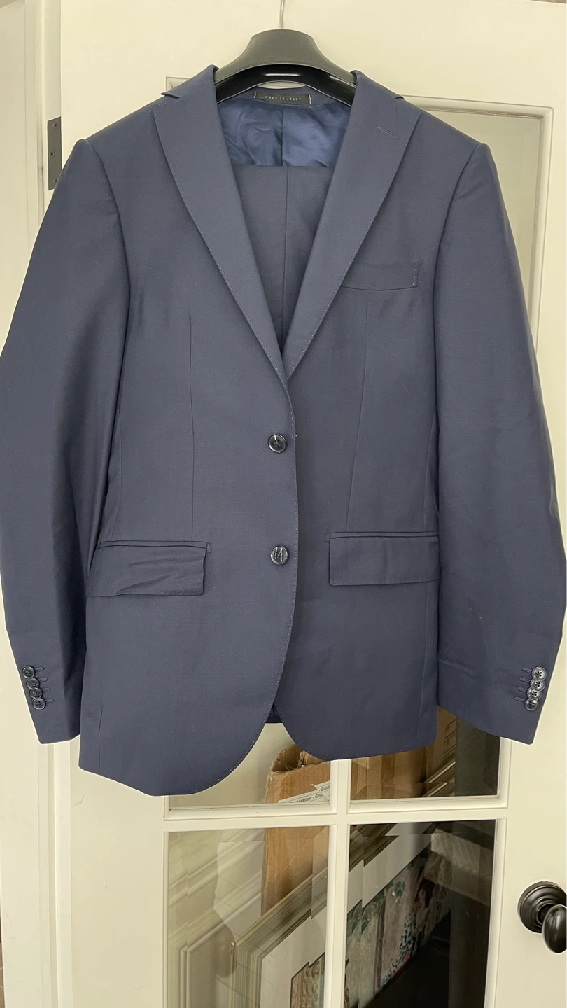 Zegna Tessuto Boys Navy Suit