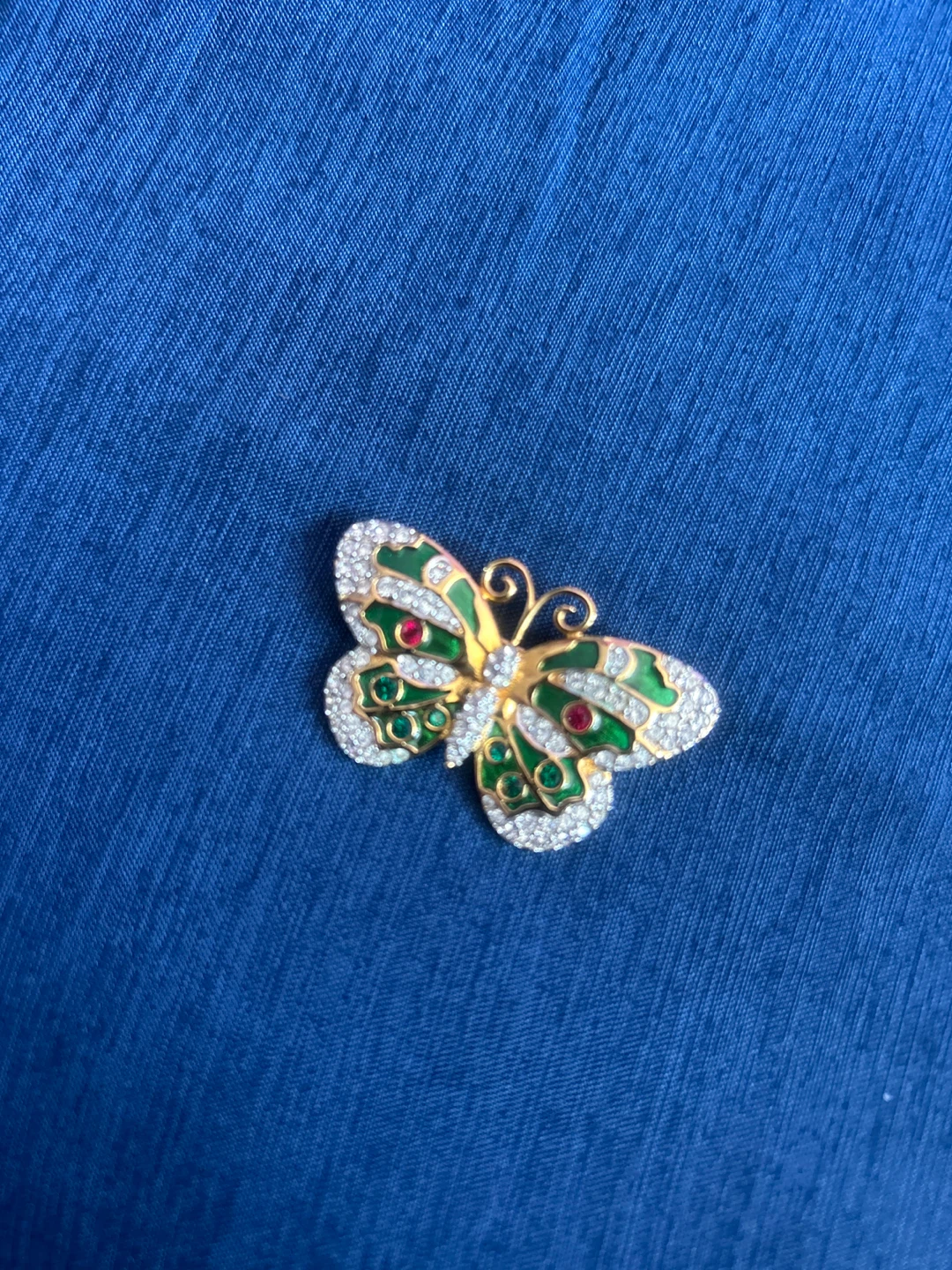 Macy's Butterfly Brooch Rhinestones Enamel - photo 2