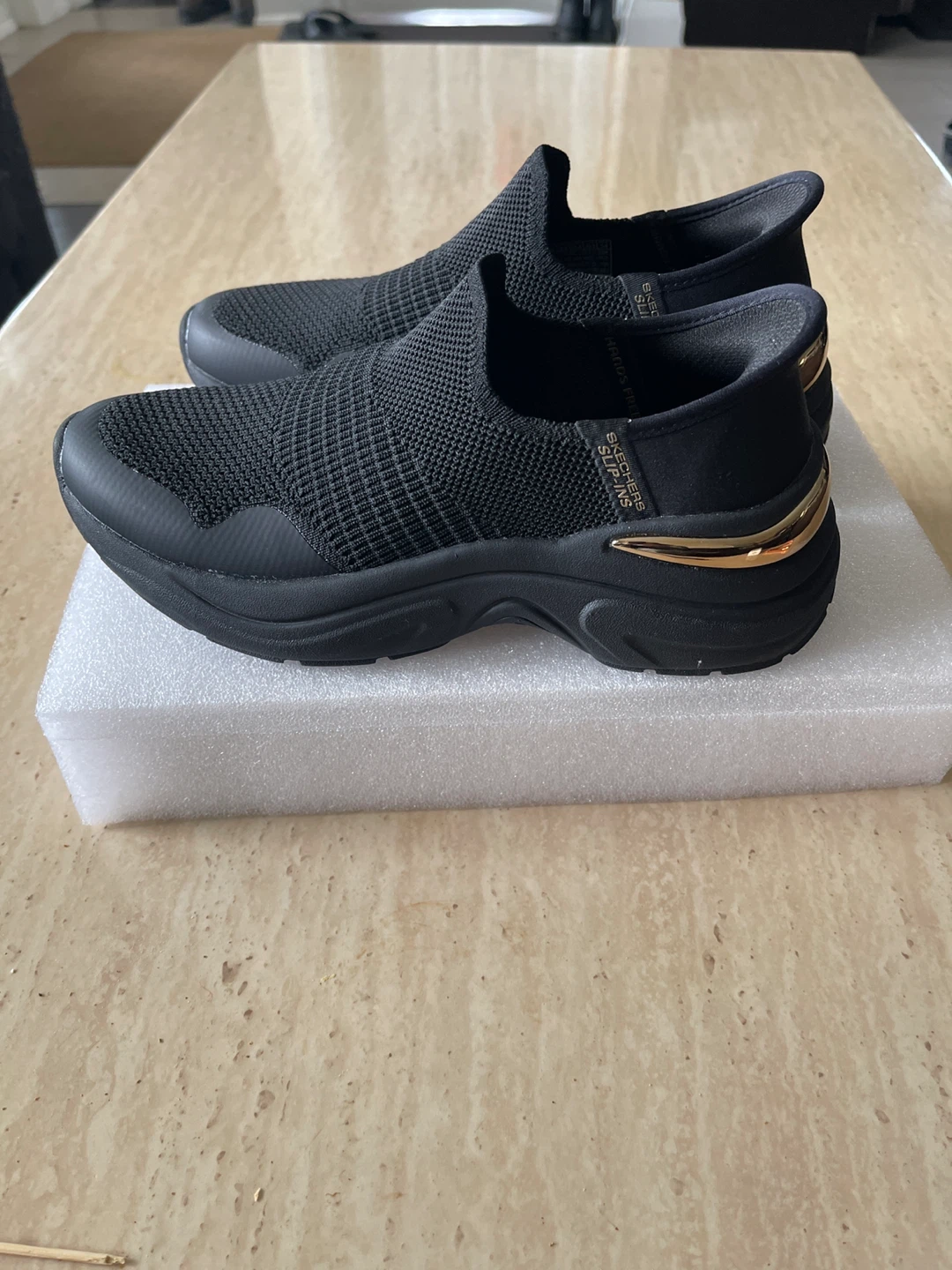 Skechers Slip-ins Women's Black Knit Sneakers