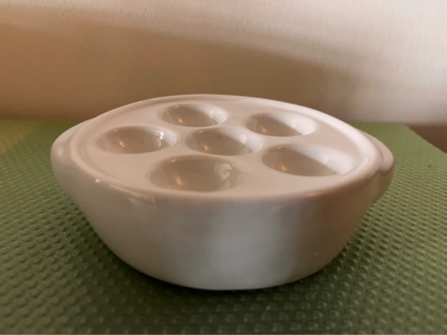 4 White Escargot Plates