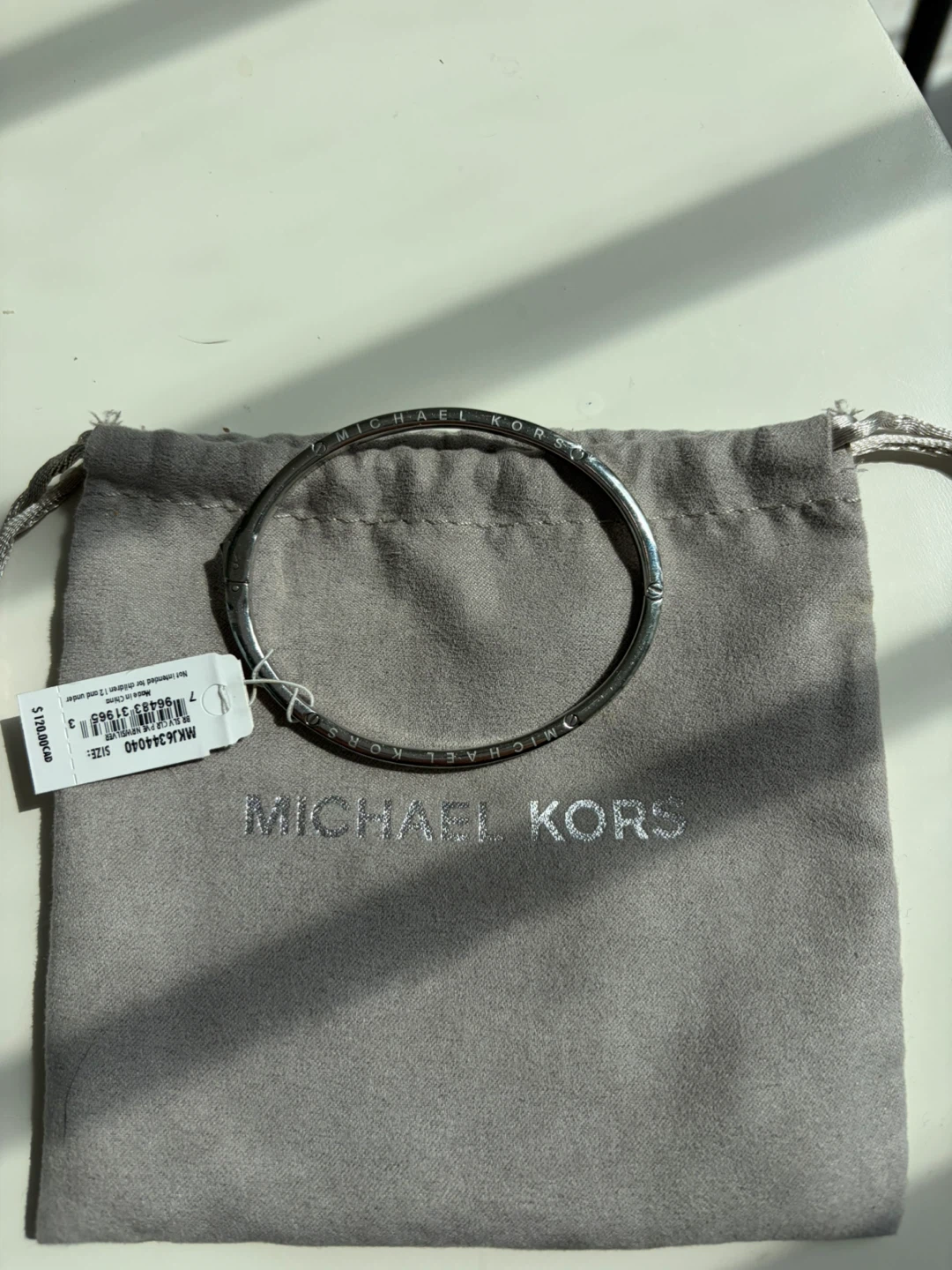 Michael Kors Silver Tone Bangle with Crystals - photo 2
