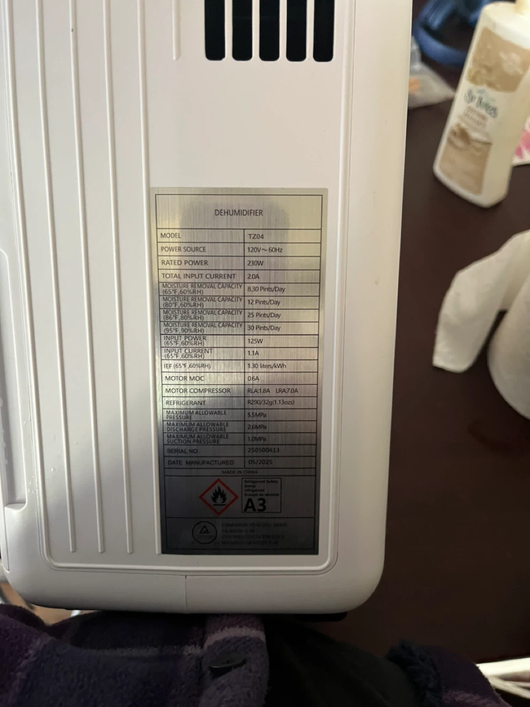 Dehumidifier TZ04 - photo 3