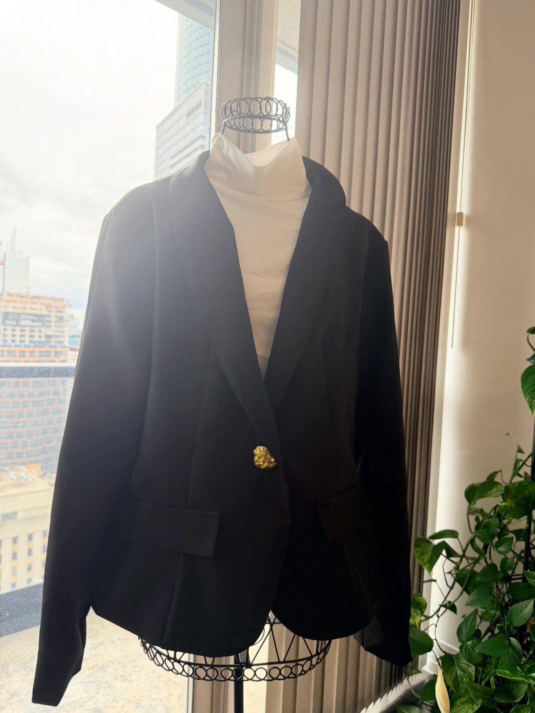 Black Blazer with Gold Buttons - photo 3