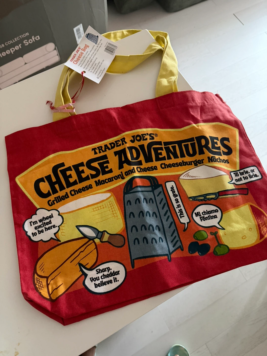 Trader Joe's Cheese Adventures Tote Bag
