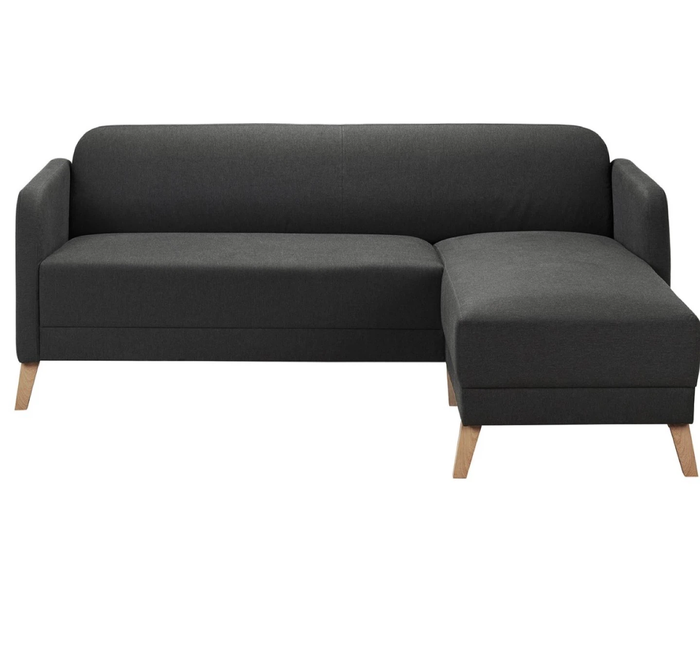 Dark Grey Sectional Sofa with Chaise