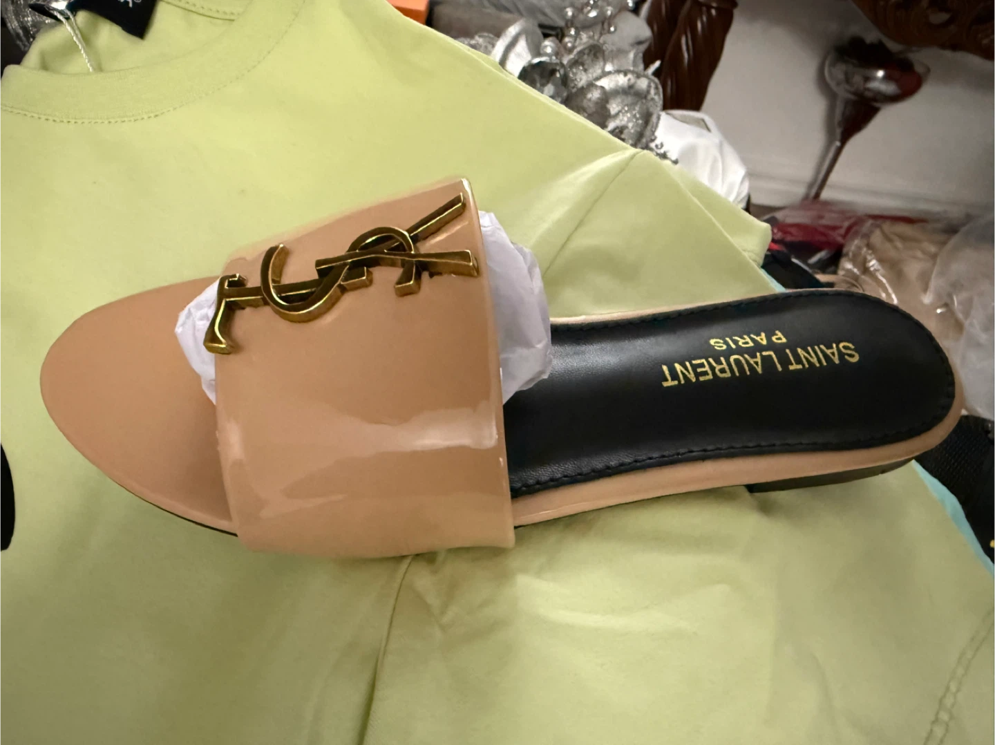 Saint Laurent Paris Slip-On Slides - photo 4