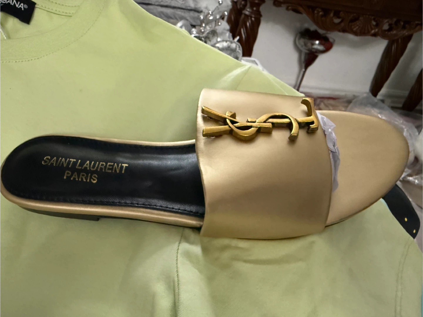 Saint Laurent Paris Slip-On Slides - photo 5