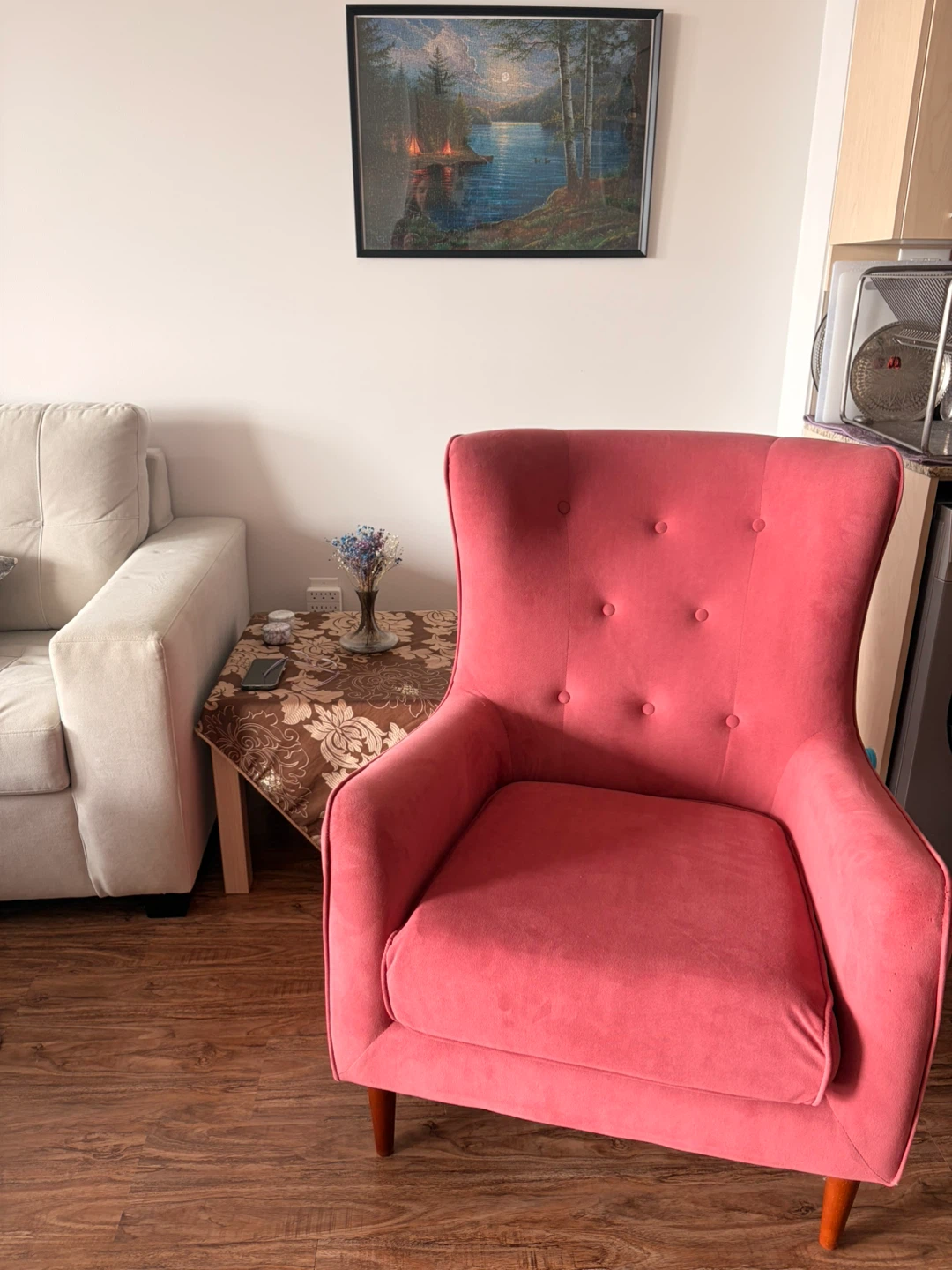 Pink structube armchair