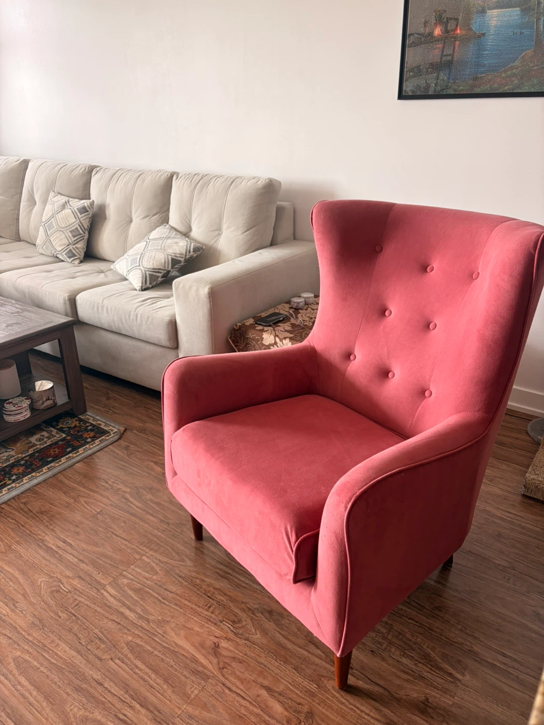 Pink structube armchair - photo 2
