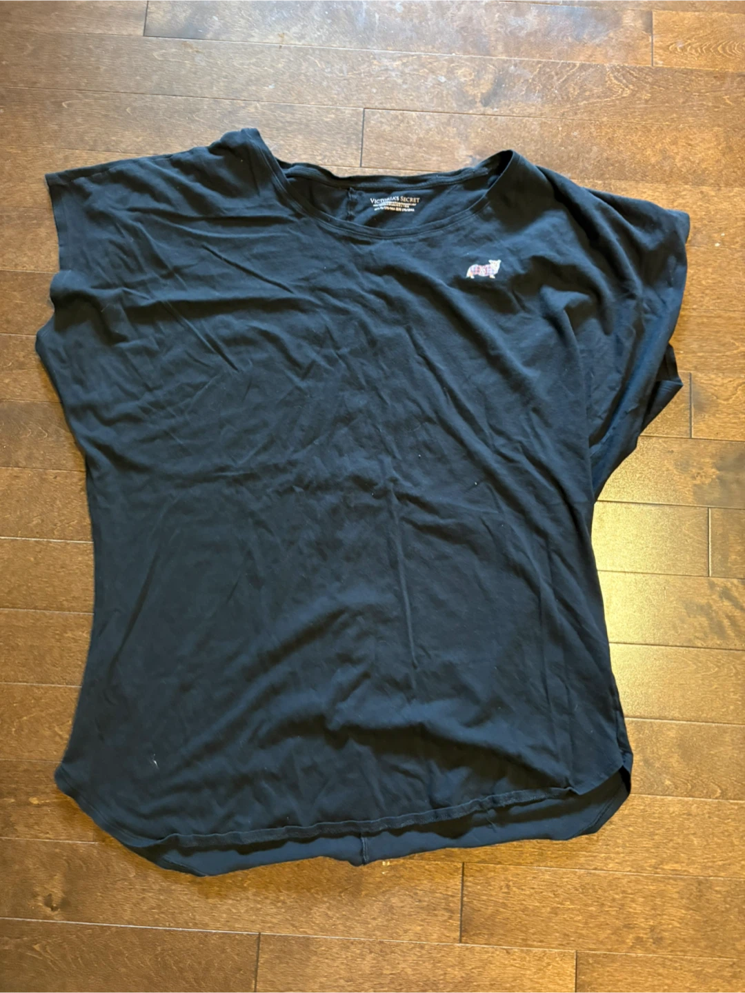 Victoria's Secret Black T-Shirt Corgi Graphic Size M/L