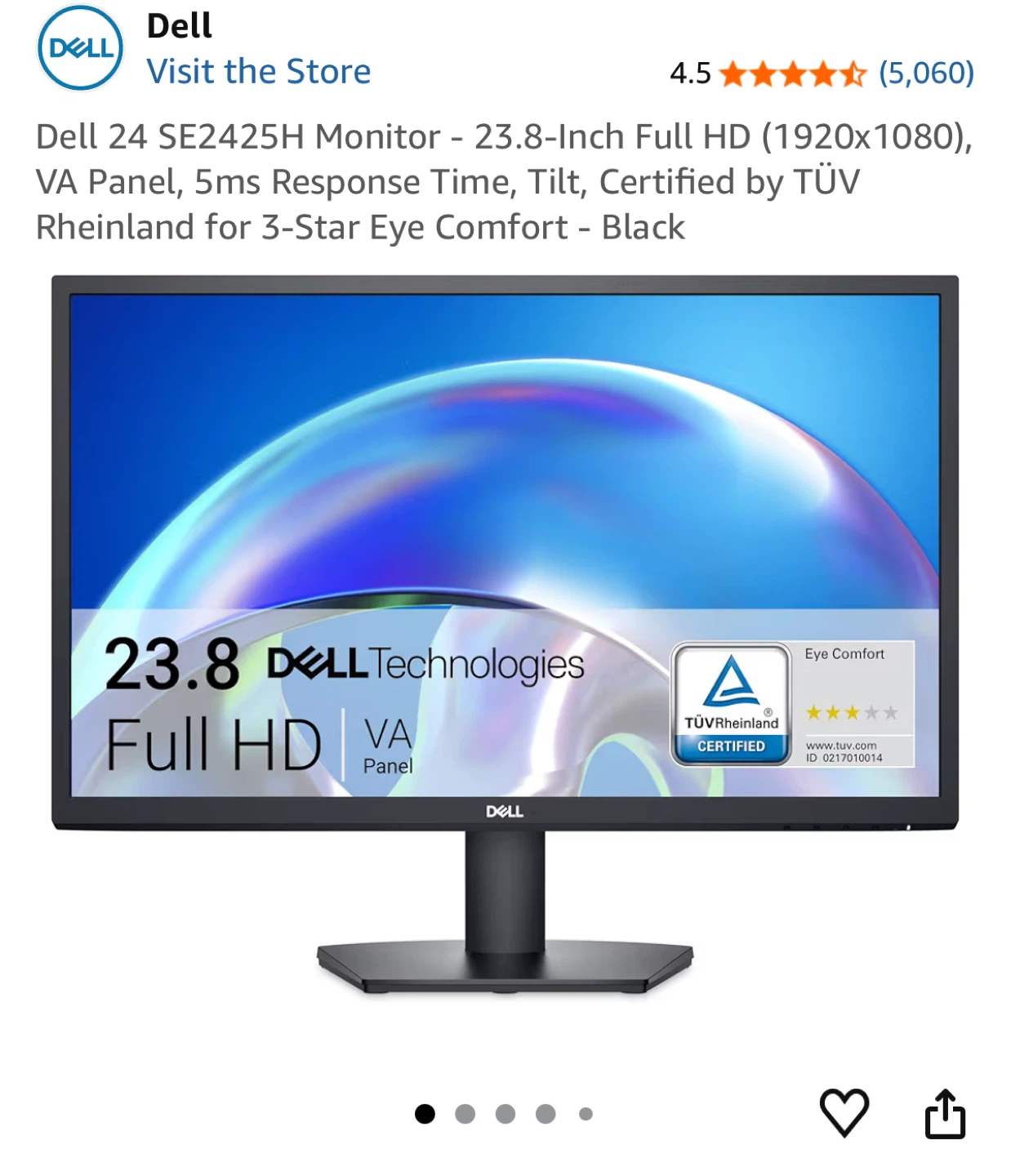 Dell 23.8” SE2425H Full HD Monitor - photo 2