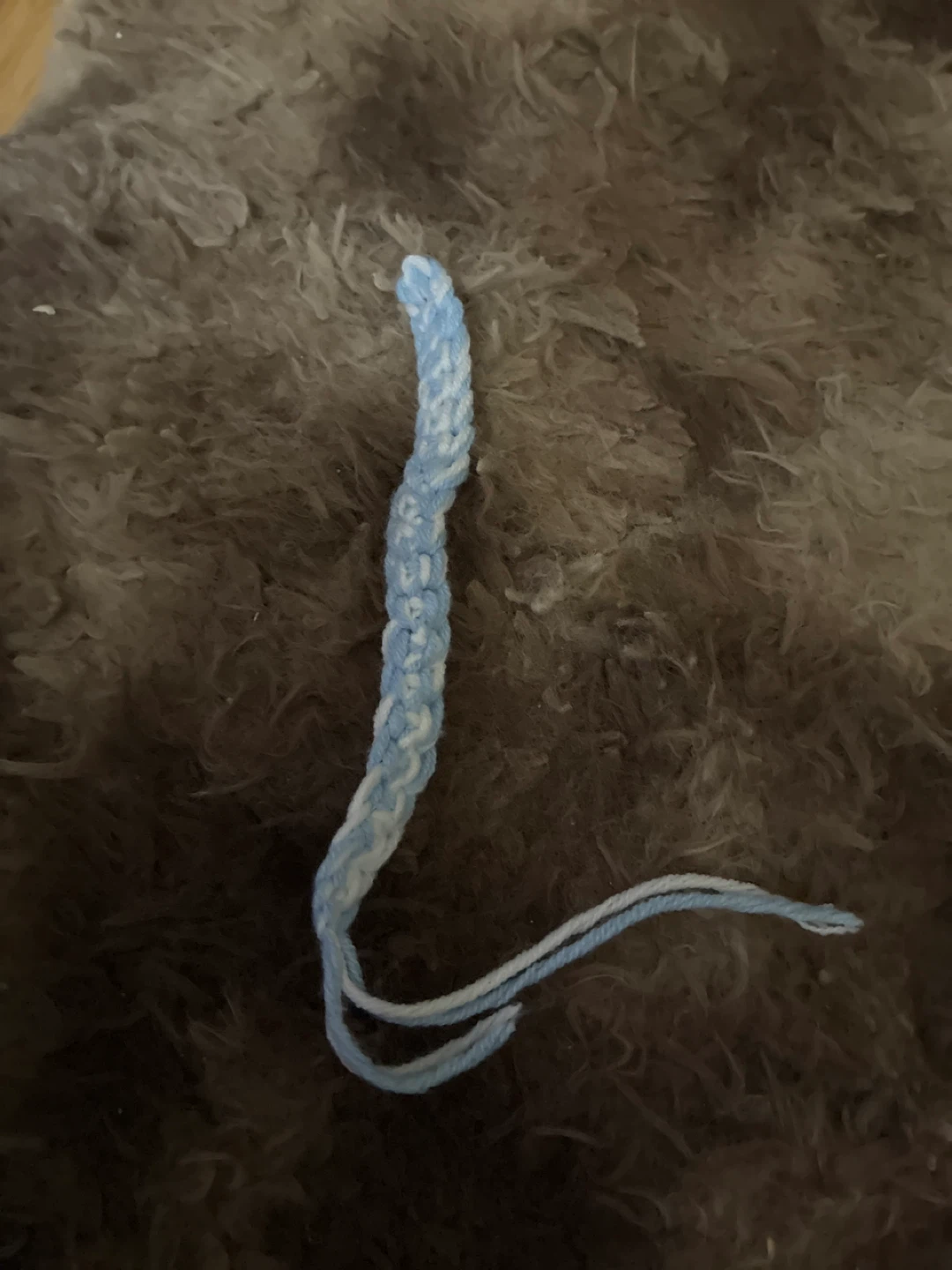 Handmade Crocheted Blue and White bracelet/Strap - photo 2