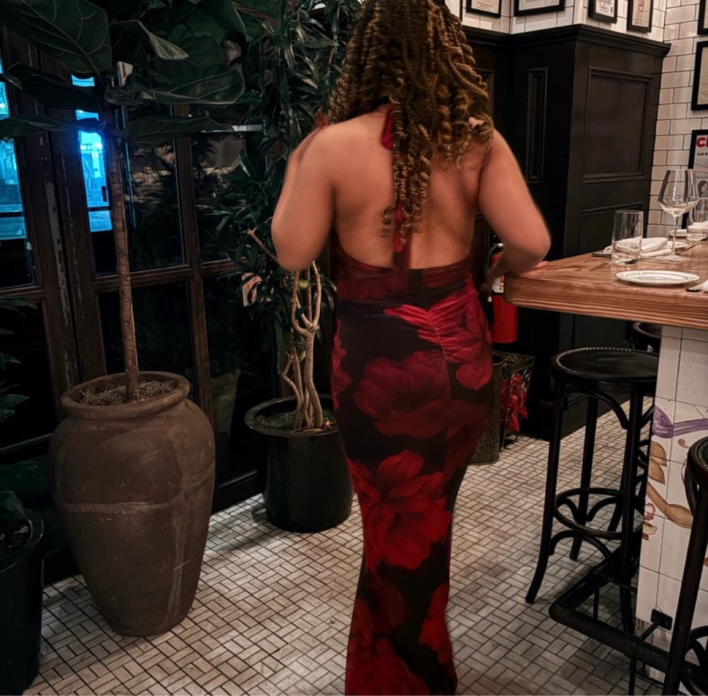 Windsor Black & Red Floral Print Maxi Dress - photo 3