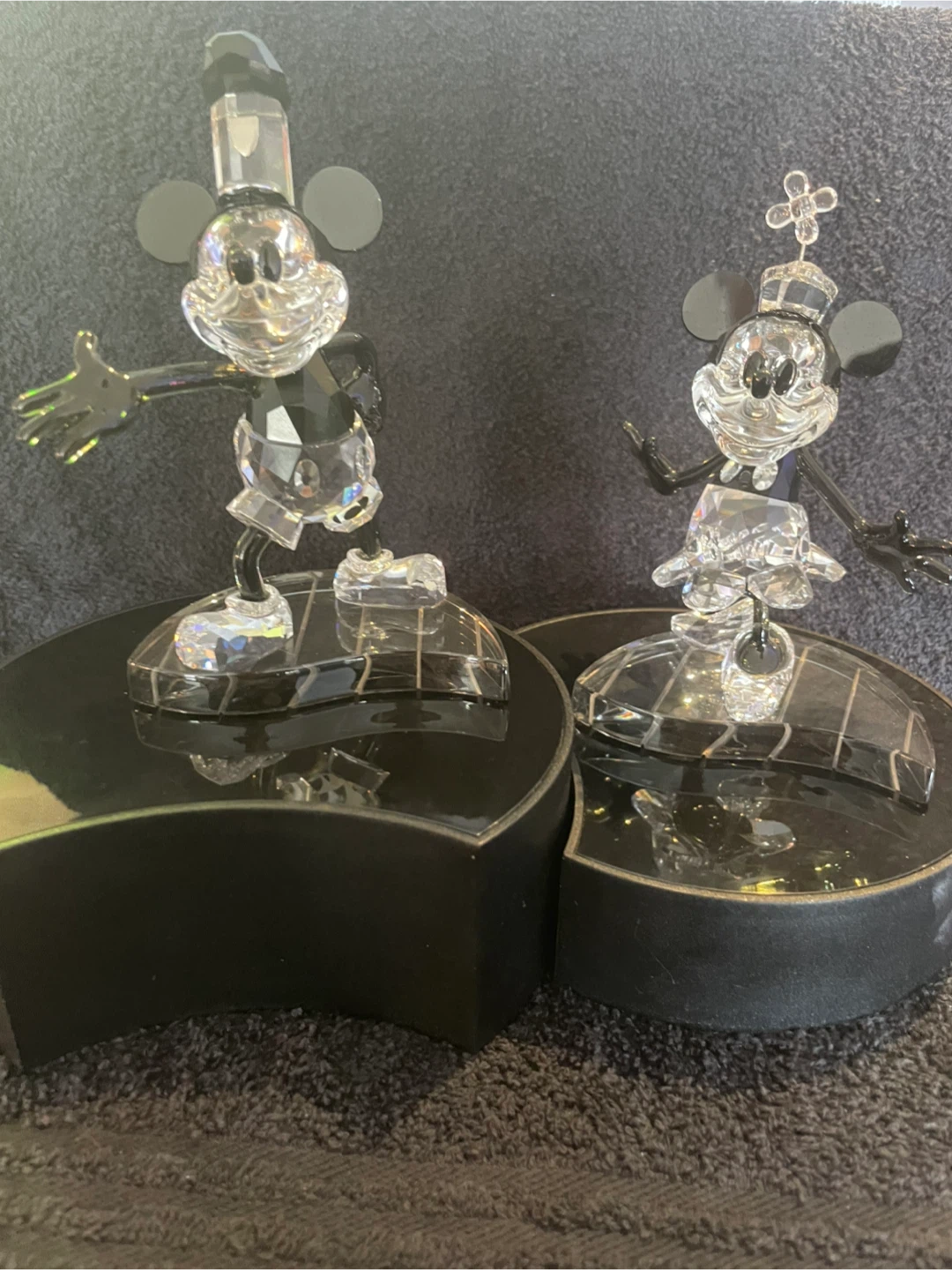 Swarovski Crystal Mickey & Minnie Figurines