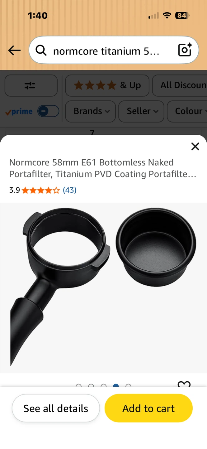 Normcore 58mm E61 Bottomless Naked Portafilter - photo 3