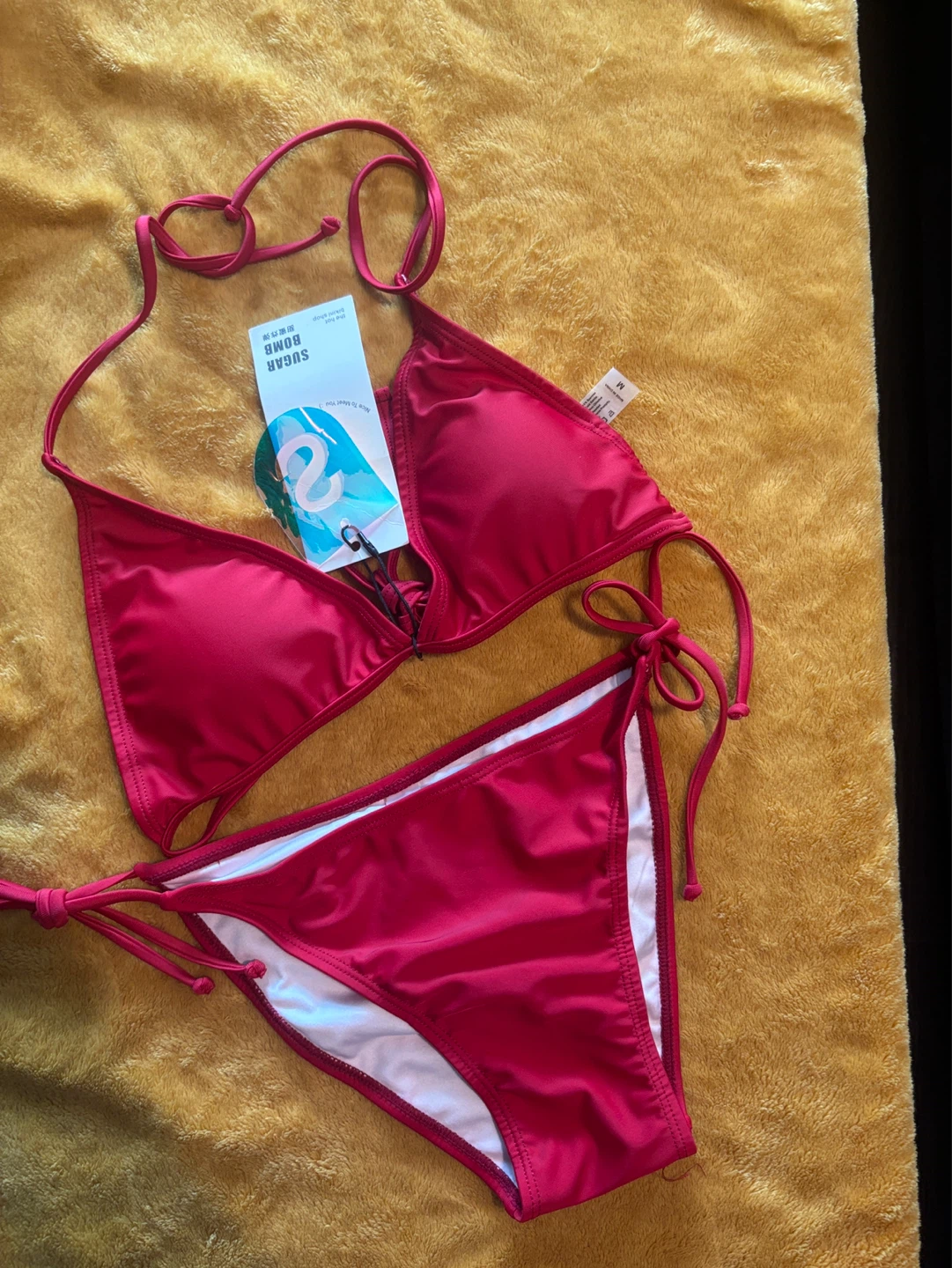 Sugar Bomb Red Bikini Set Size Medium