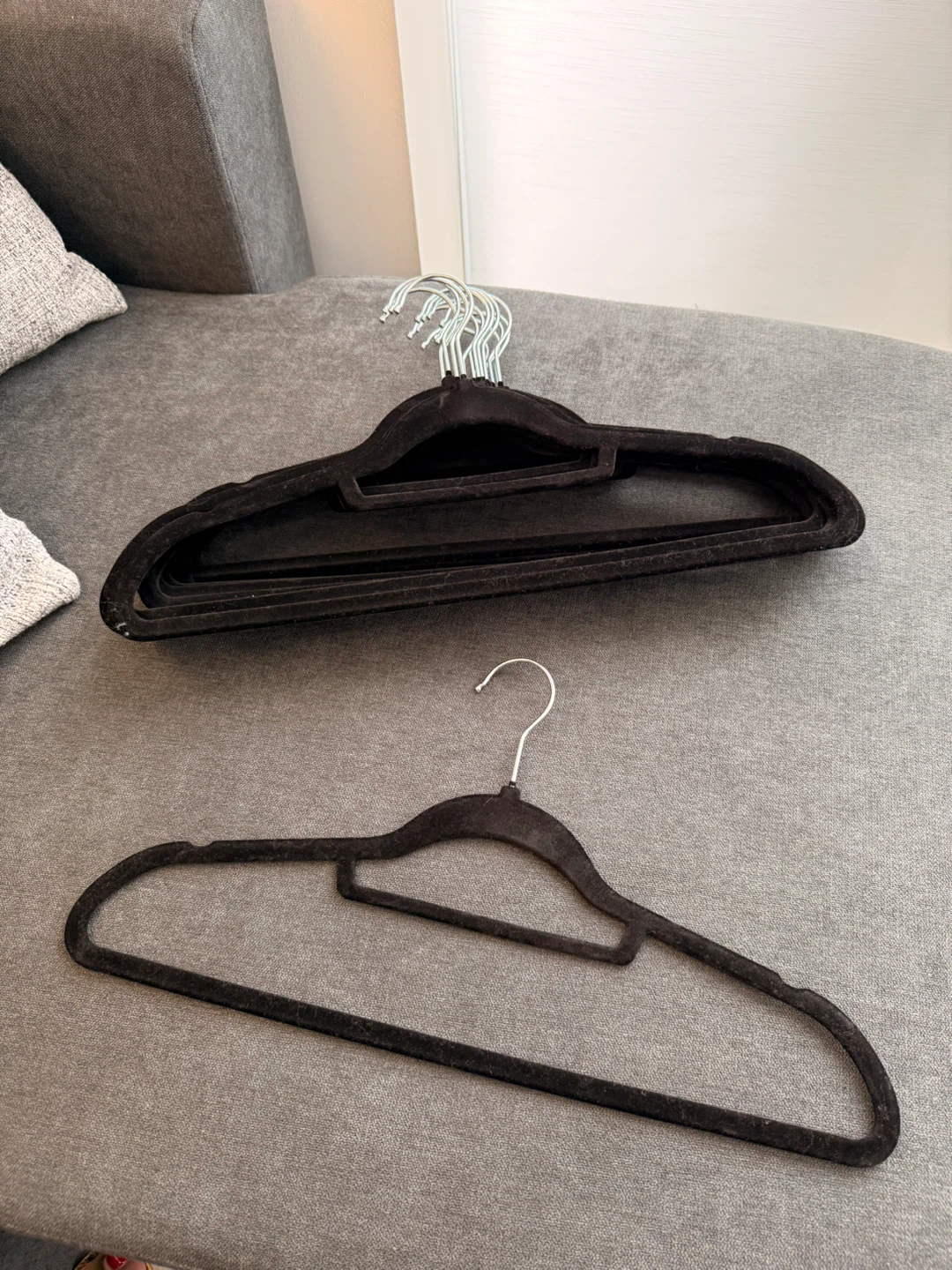 Black Velvet Hangers - Set of 30