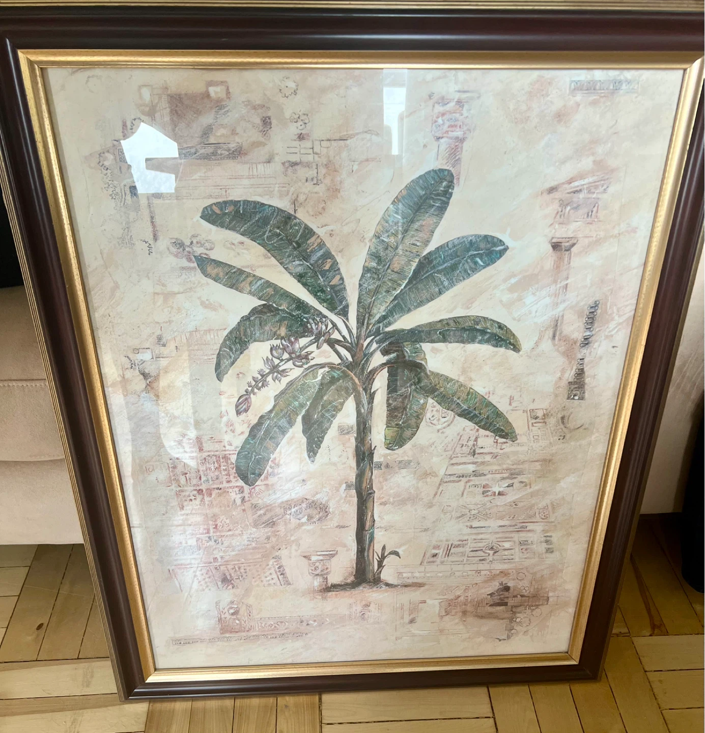 Framed Botanical Art – Designer Neutral Wall Decor (32x26)