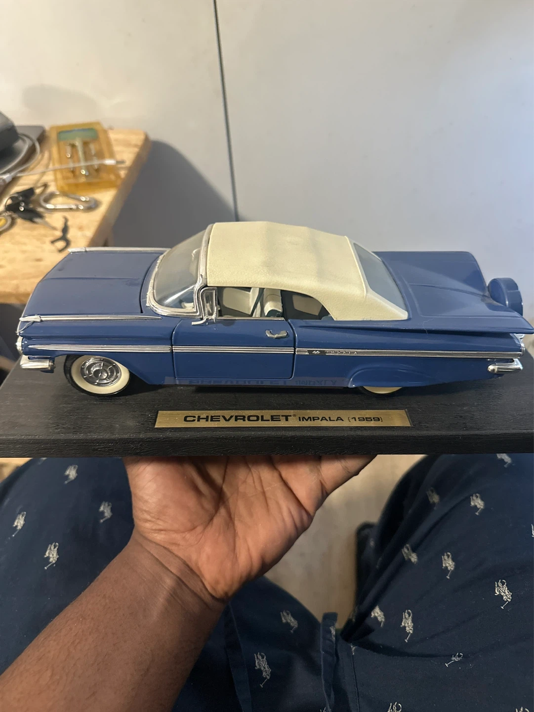 1959 Chevrolet Impala Model Car - Blue