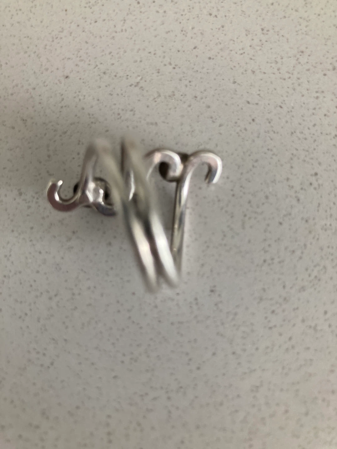 Silver Swirl Ring with Beads - photo 2