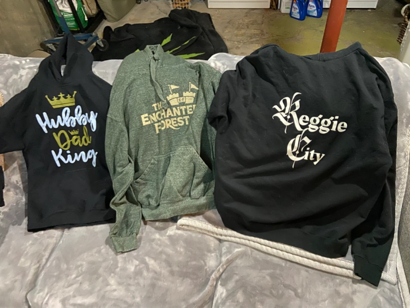3 Hoodies - Hubby Dad King, Enchanted Forest, Reggie City