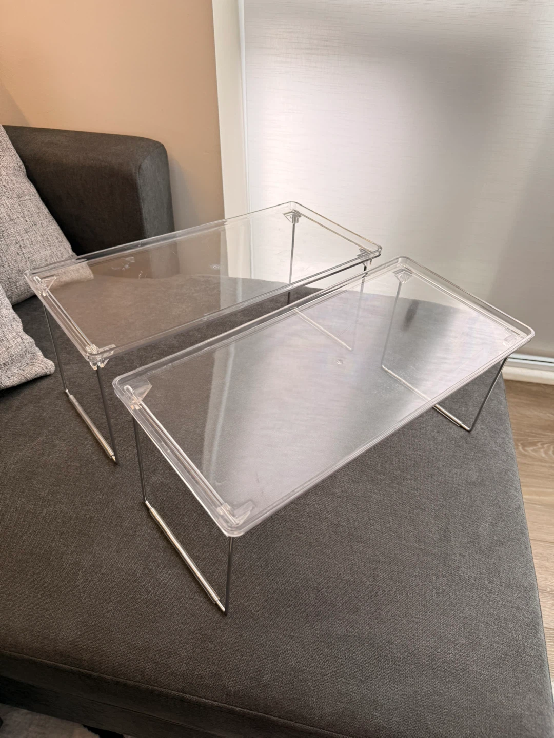 Clear Stackable Shelf Organizers - Set of 2 - photo 2