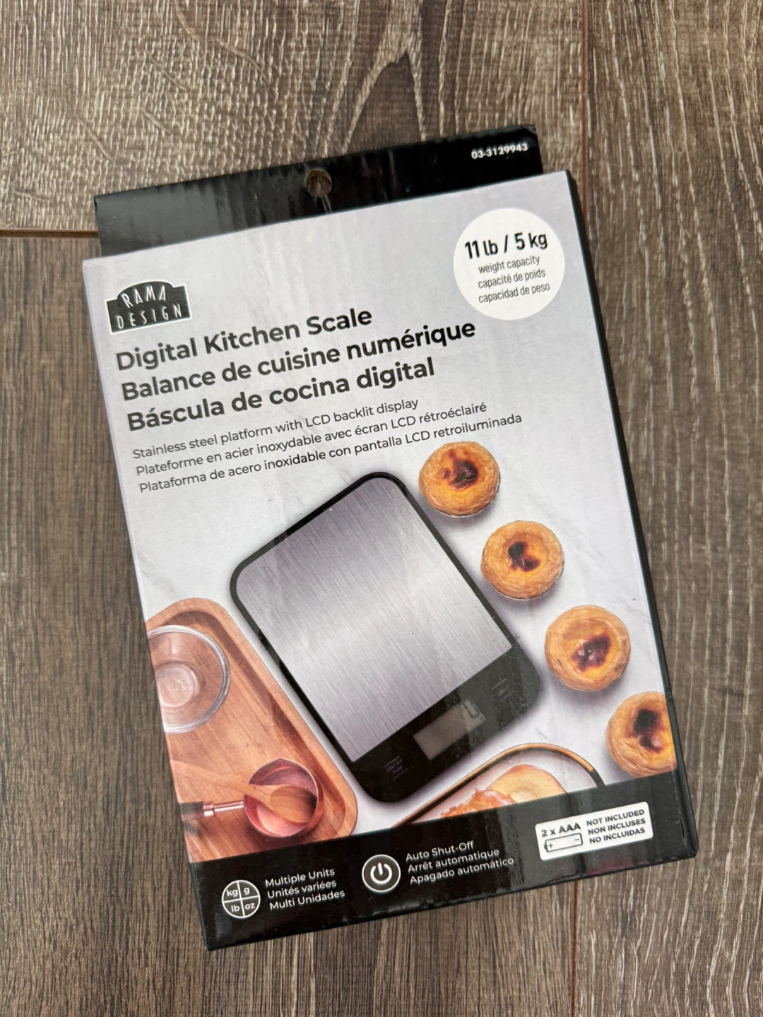 New Rama Design Digital Kitchen Scale - 11 lb / 5 kg Capacity