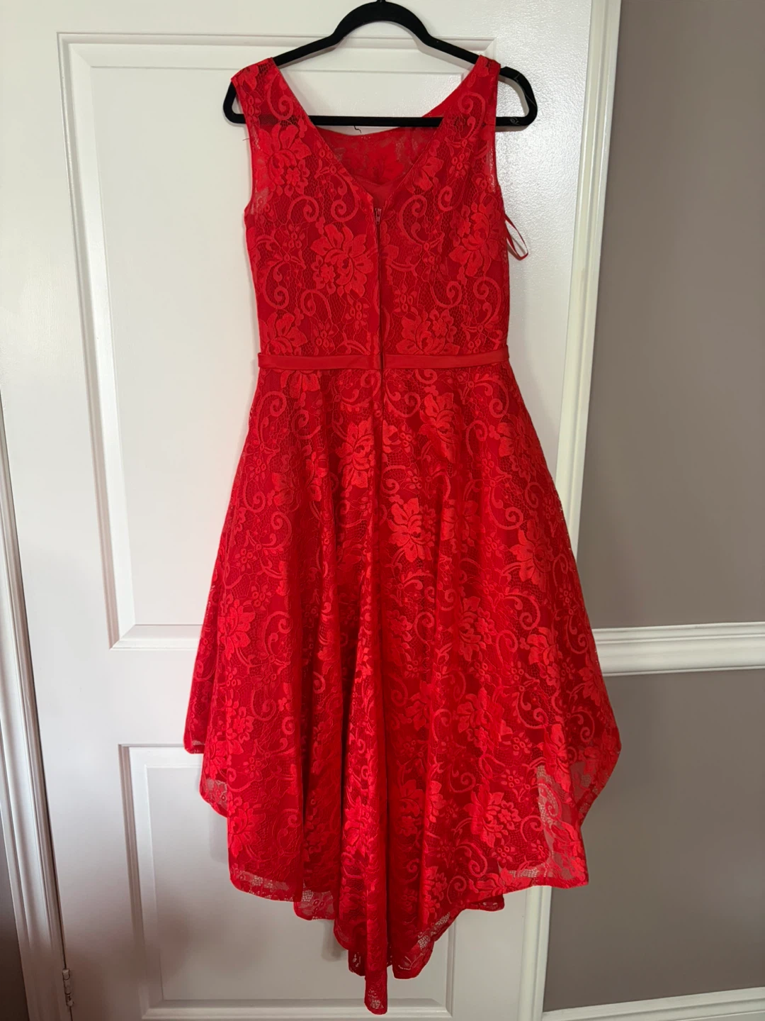 Red Beaded Lace Dress - photo 4