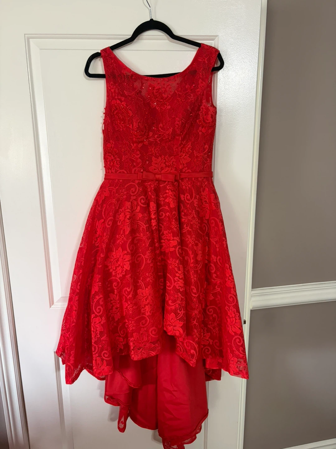 Red Beaded Lace Dress - photo 2