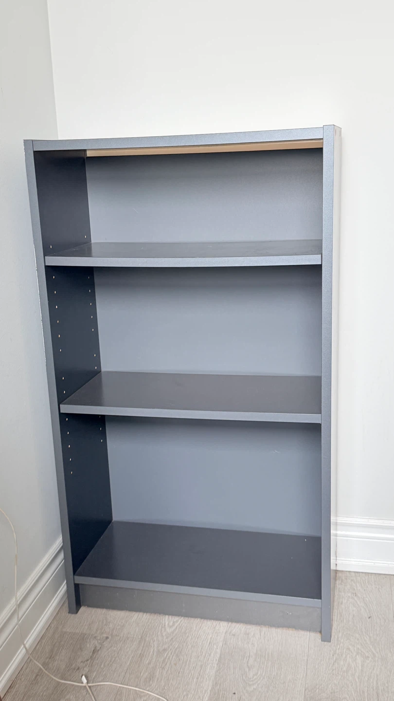 Grey 3-Shelf Bookcase