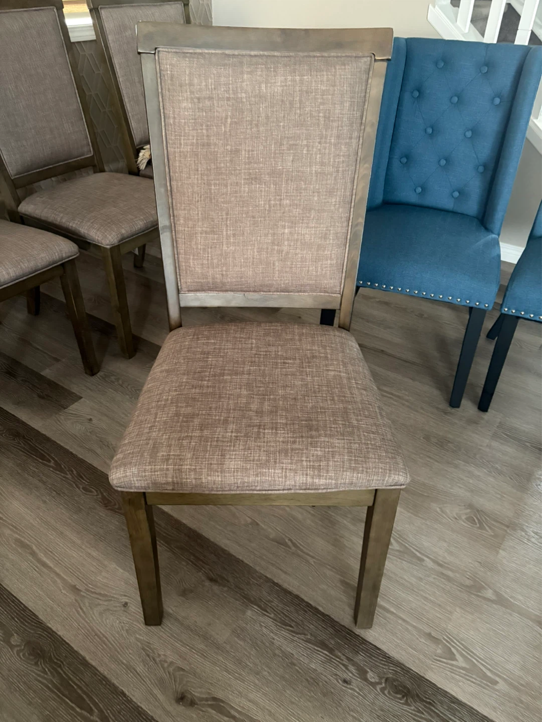 Upholstered Dining Chair - Beige Fabric