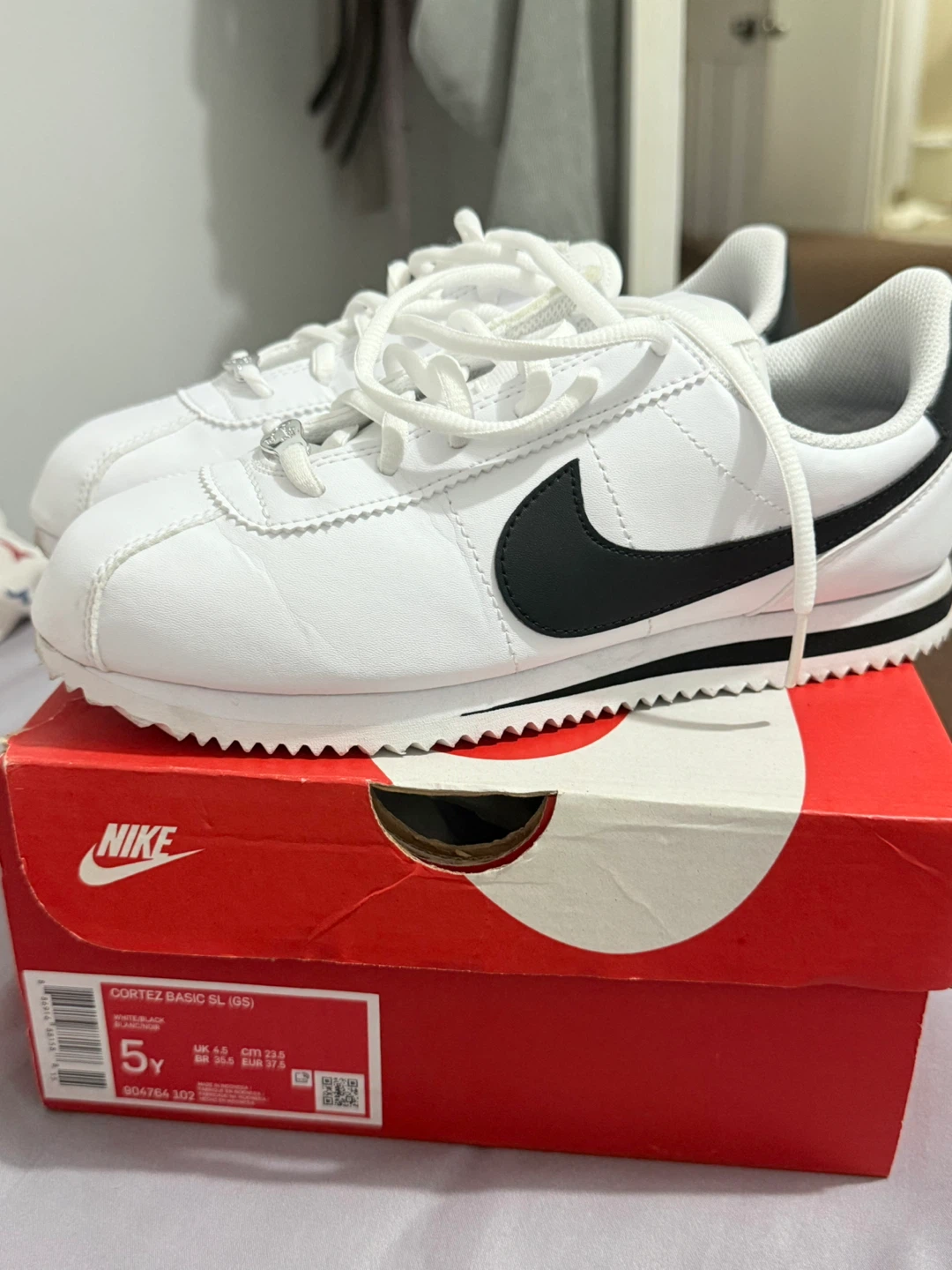 Nike Cortez Basic SL (GS) White/Black Youth Shoes