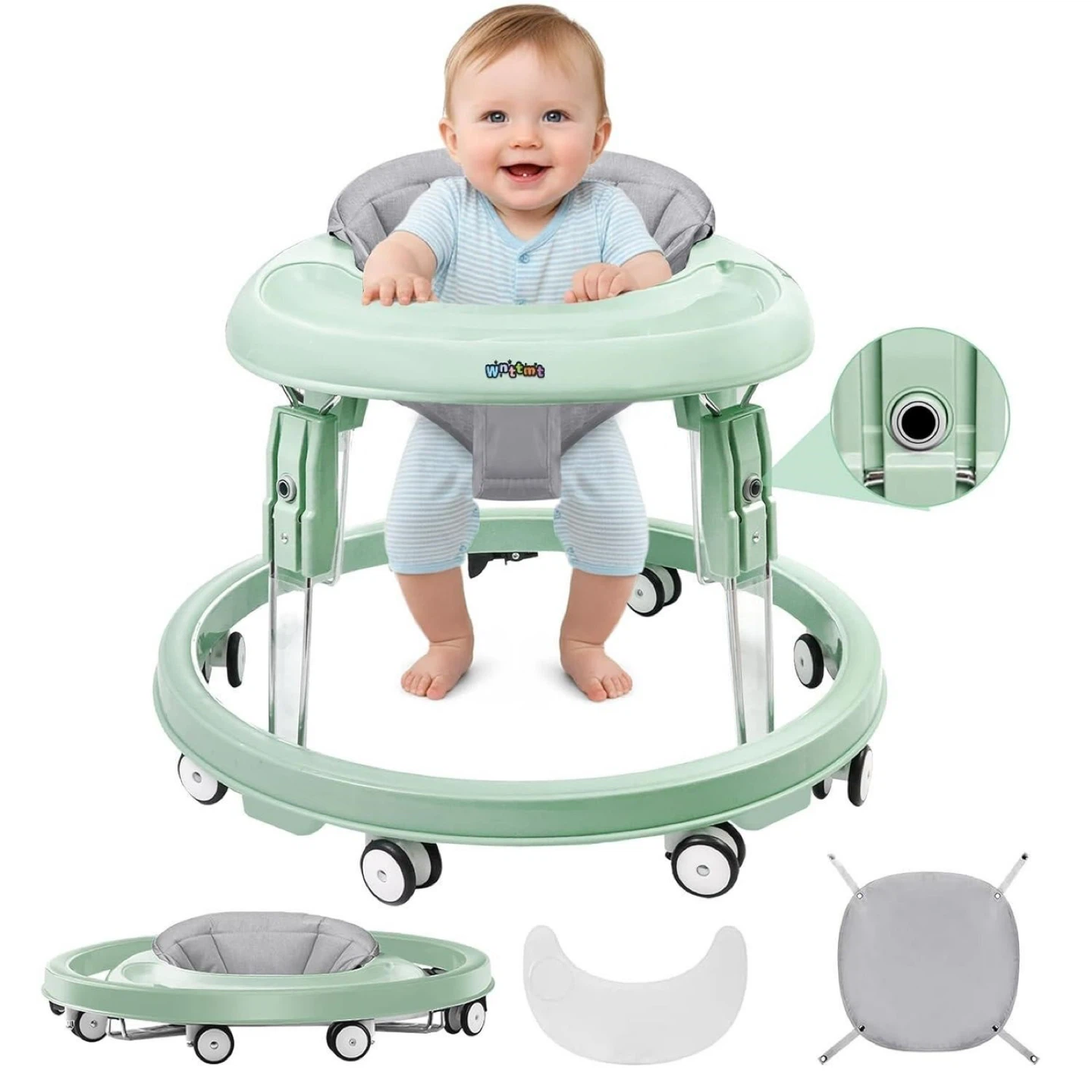 Baby Walker with Tray and 7-Gear Height Adjustment