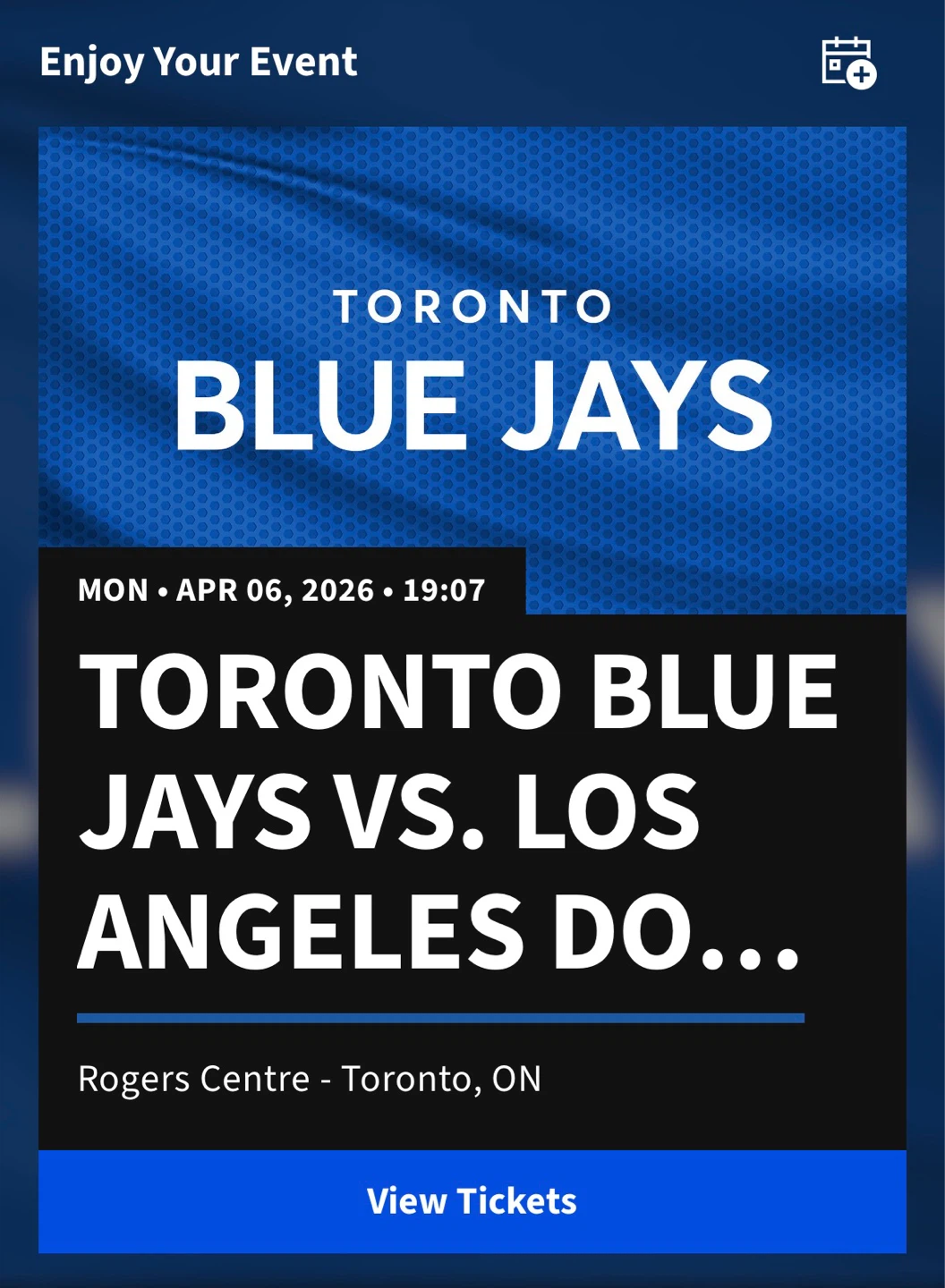 Toronto Blue Jays vs Los Angeles Dodgers Ticket