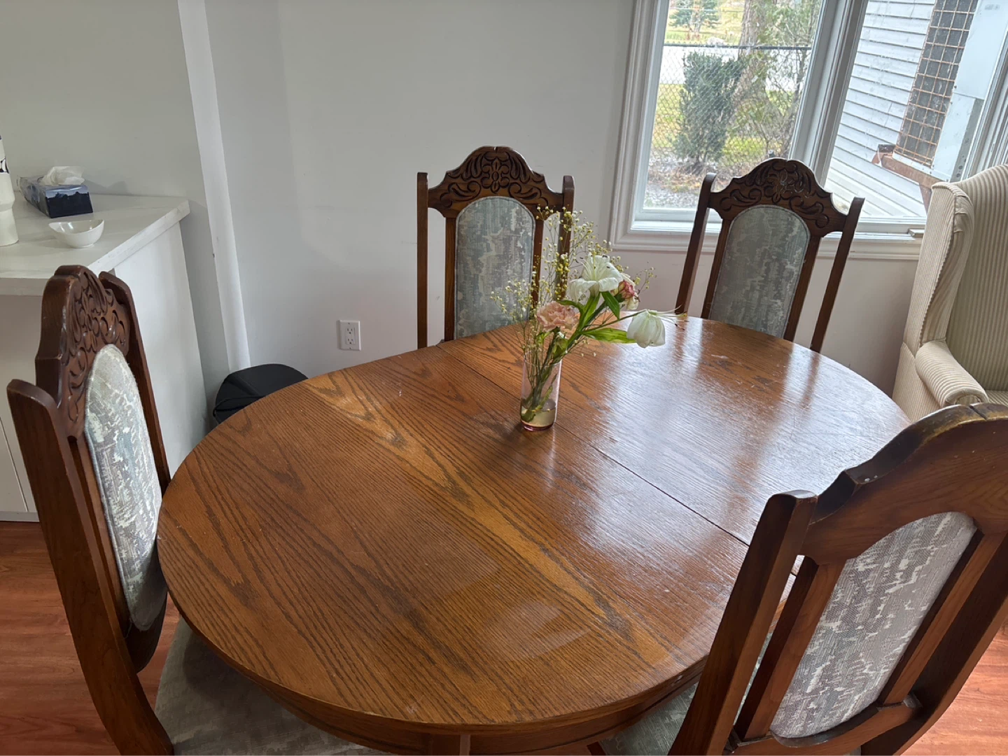 Wooden Dining Table with 4 Chairs - photo 2