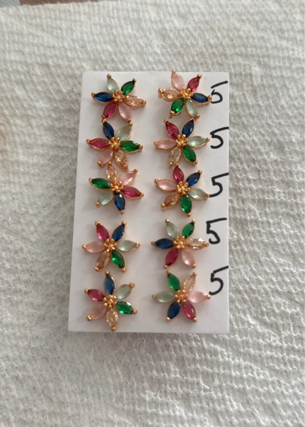 Pearl and Crystal Flower Earrings - photo 2